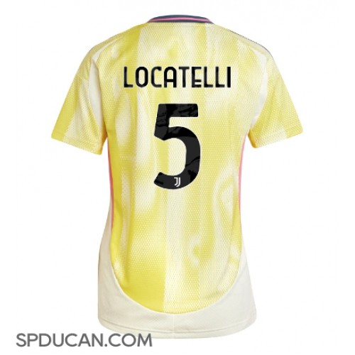 Zenski Nogometni Dres Juventus Manuel Locatelli #5 Gostujuci 2024-25 Kratak Rukav